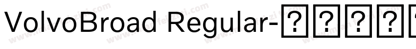 VolvoBroad Regular字体转换
